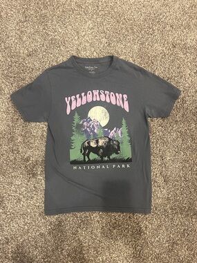 2 for $15 Yellowstone Graphic Tee- Charcoal with Pink & Green